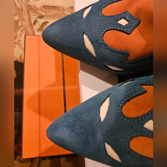 Dingo blue and orange cowboy boots - Picture 4 of 7